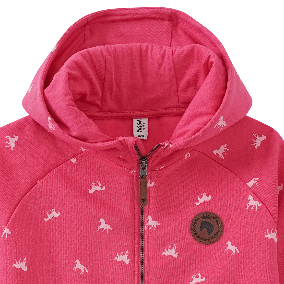 Mädchen Sweatjacke mit Pferde-Allover