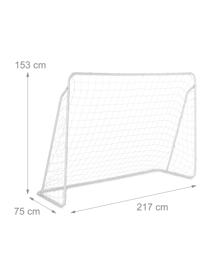 relaxdays Fußballtor in Weiß - (B)217 x (H)153 x (T)75 cm günstig kaufen onesize