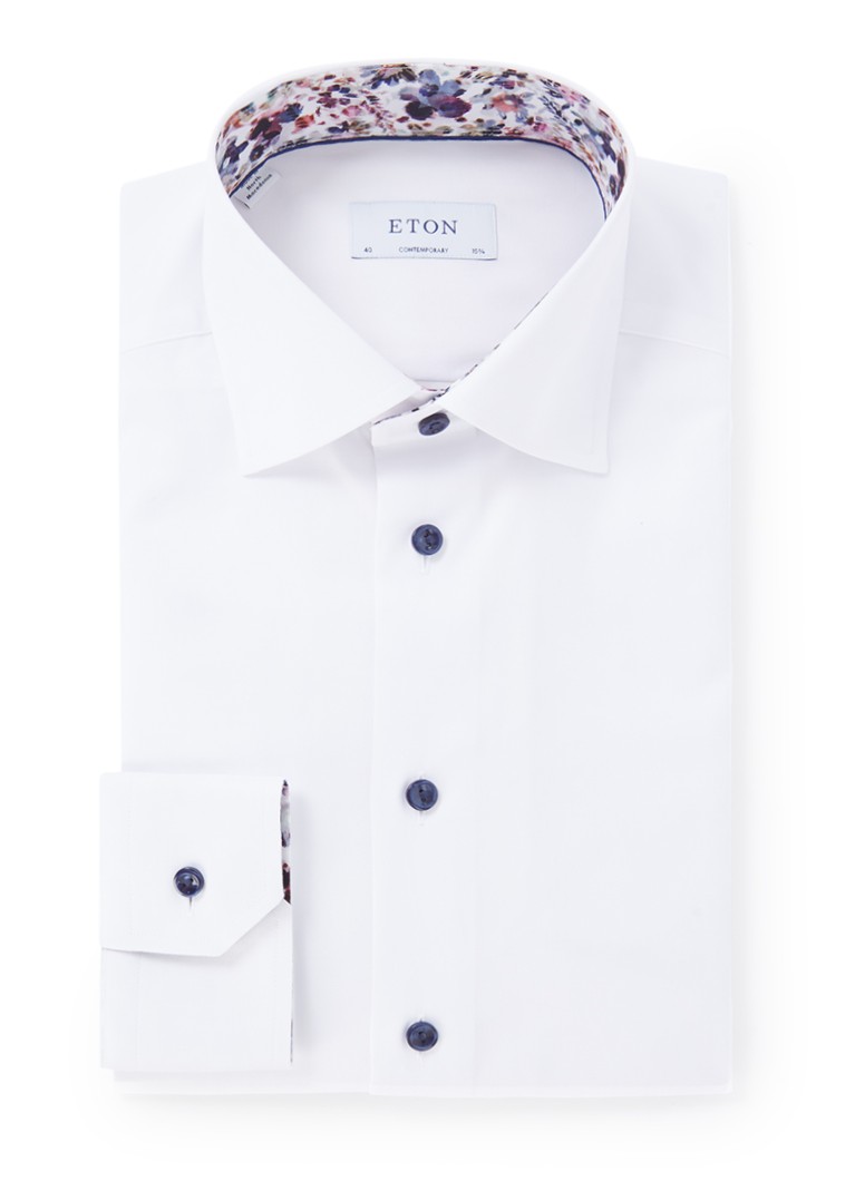Košile Eton Floral slim fit, nežehlivá