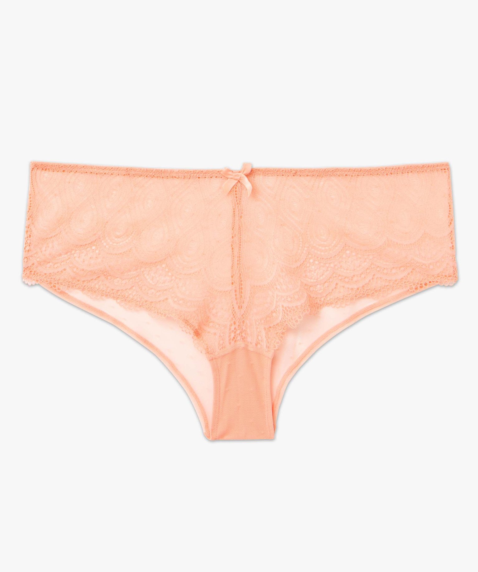 Shorty en dentelle et tulle femme grande taille rose | GEMO