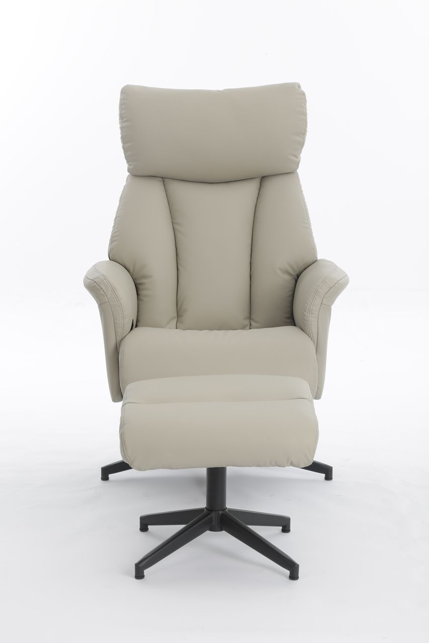Happy Home Happy Home gepolsteter Relaxsessel mit Hocker HWP61-BEI beige
