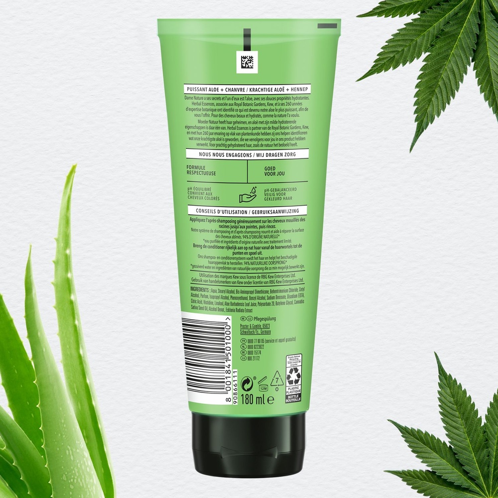 herbal essences Herbal Essences Après Shampoing Aloe EtChanvre 180 ml Après-Shampoing