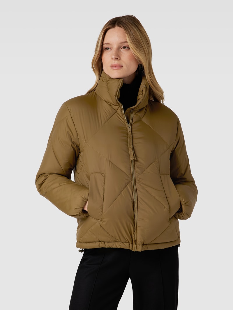 Steppjacke mit Stehkragen Modell 'Bomina' in khaki