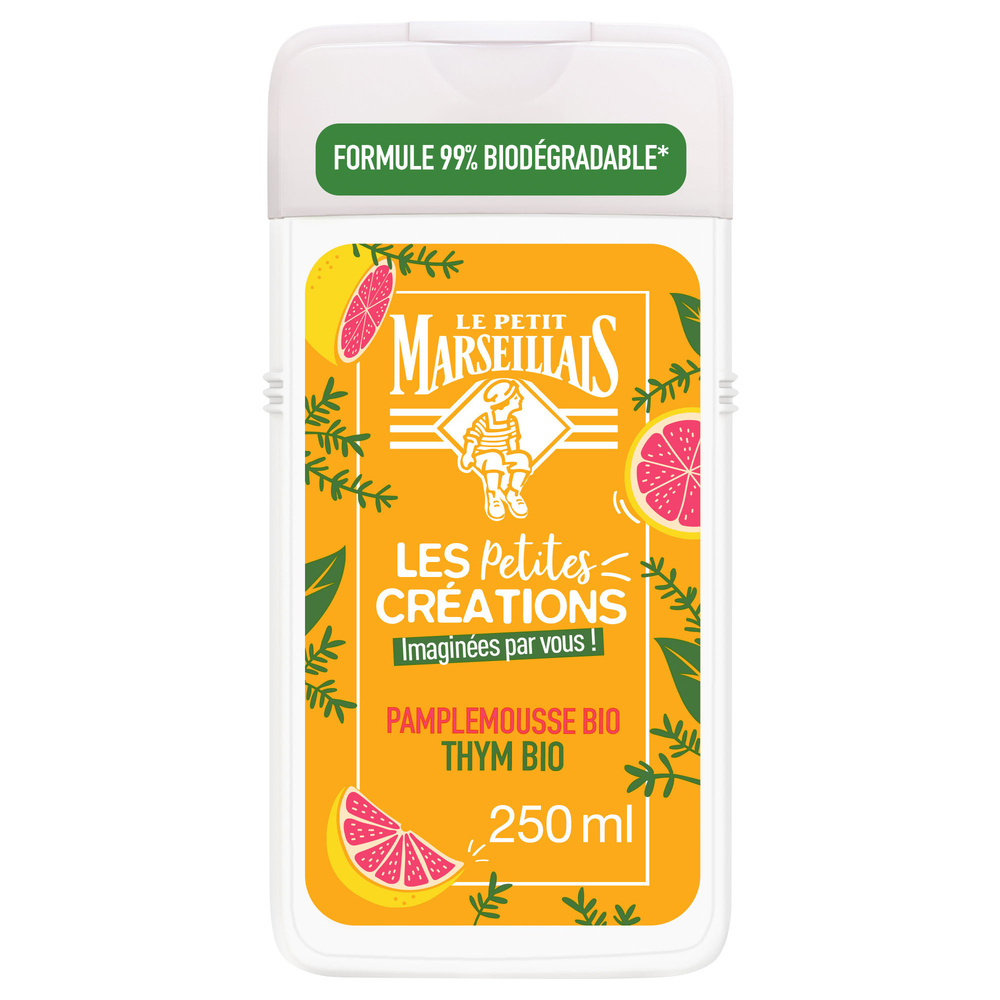 le petit marseillais Gel Douche Les Petites Créations Pamplemousse Bio & Thym Bio - 250 ml Gel douche