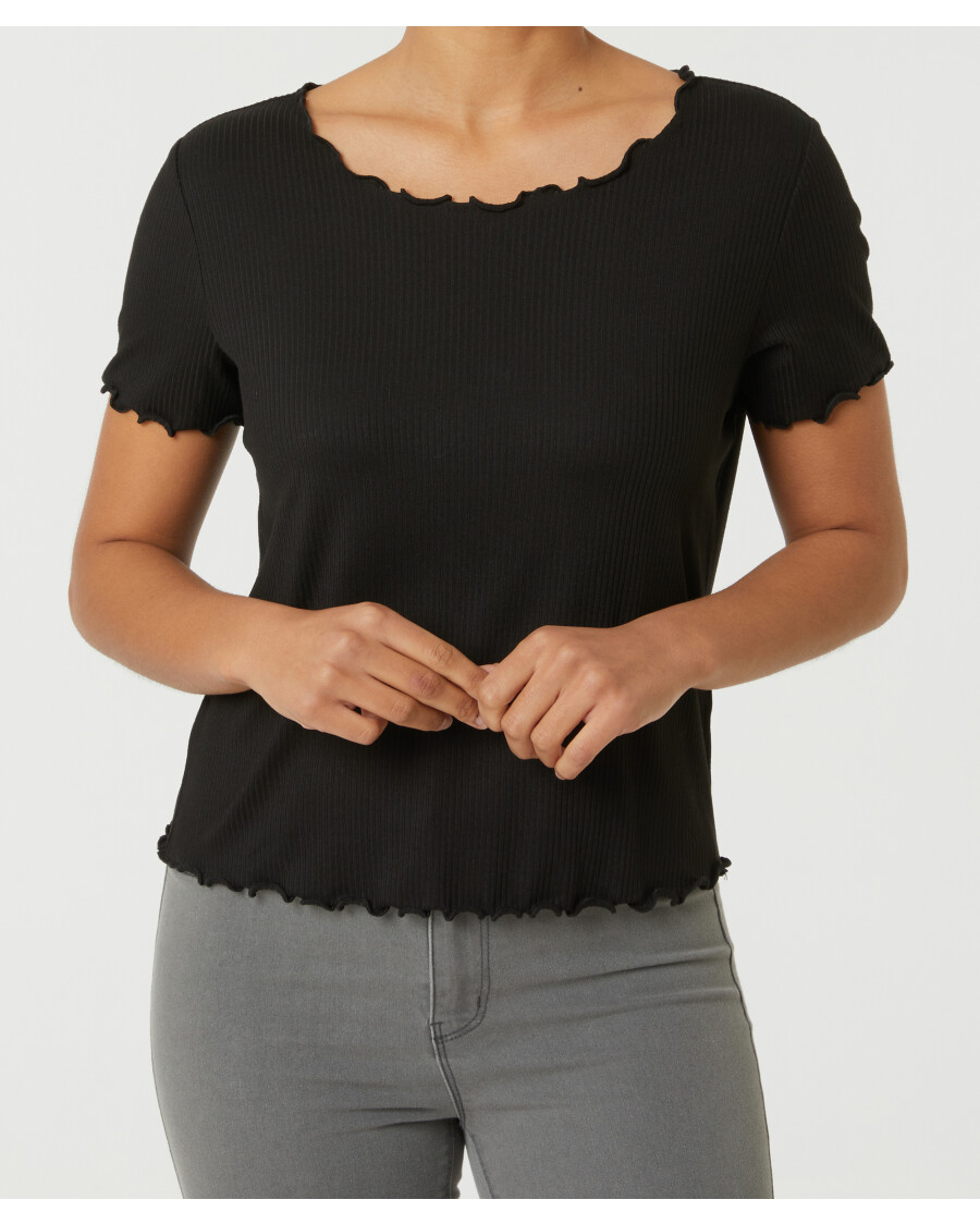 Geripptes T-Shirt
