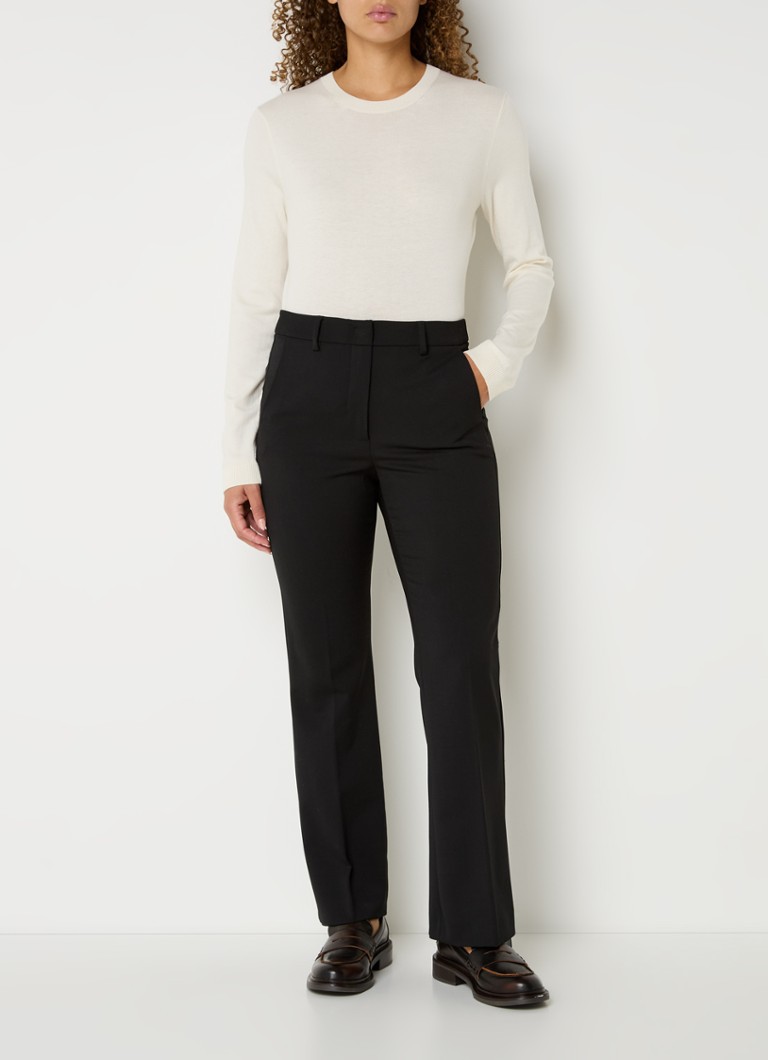 Pantaloni drepți cu talie înaltă de la MaxMara Estasi, confecționați dintr-un amestec de lână virgină.