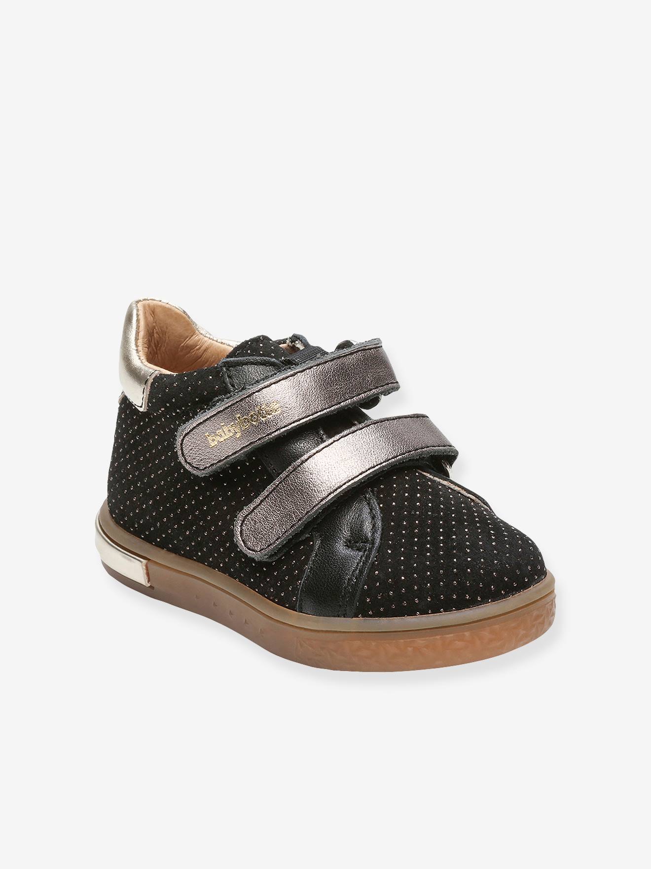 Bottillons sneakers cuir bébé fille Azaliss Babybotte® noir