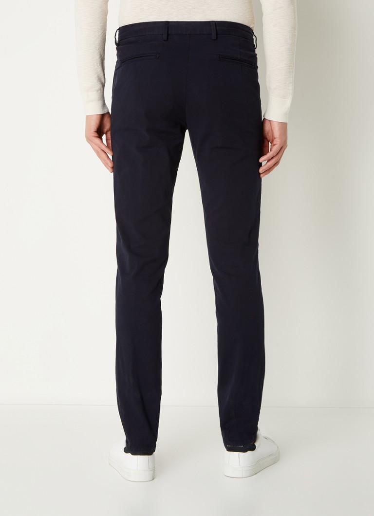 Pantaloni chino Profumo slim fit cu buzunare laterale