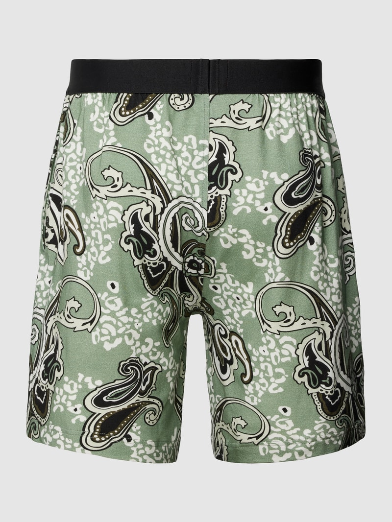 Boxershorts mit Paisley-Muster in hellgrün