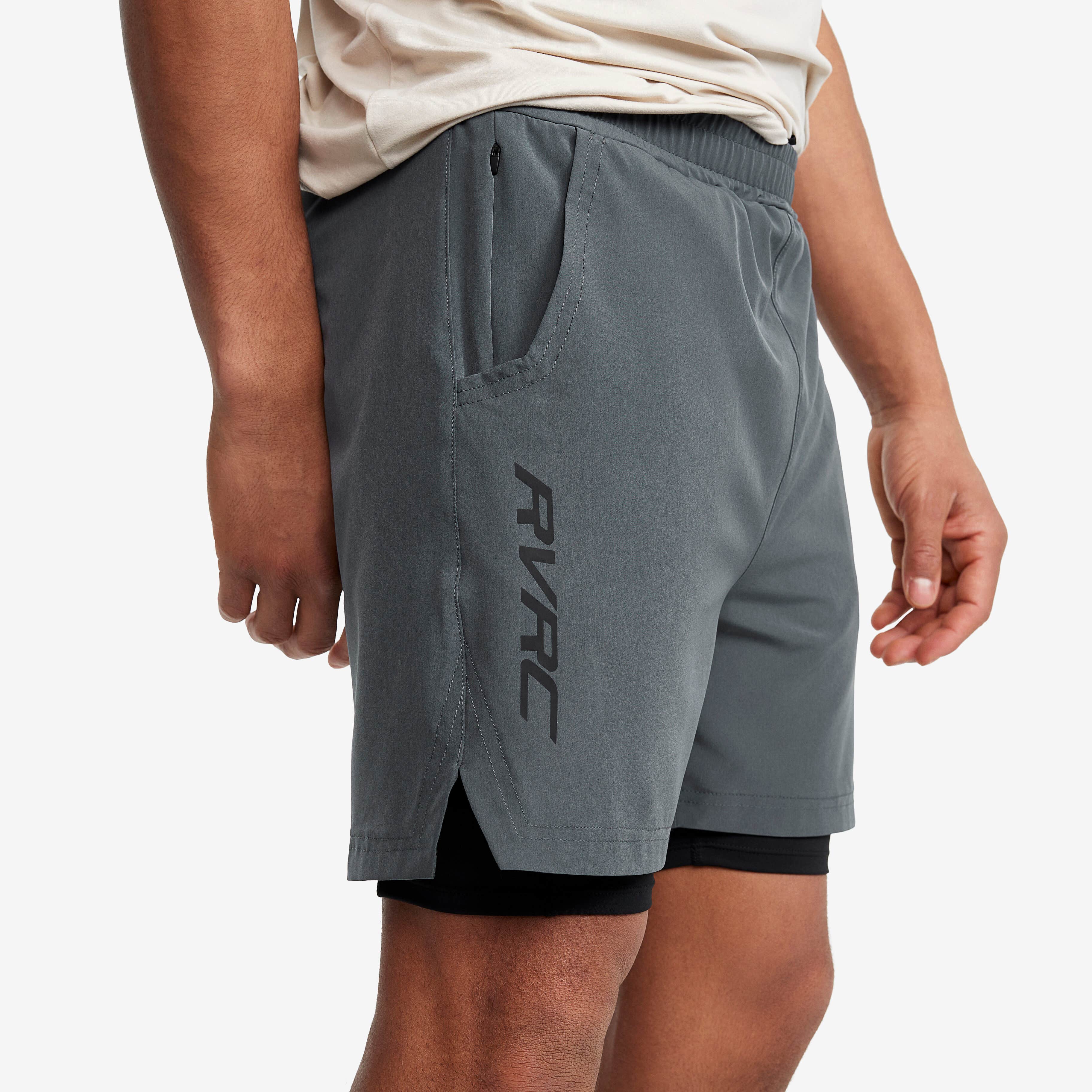 2-in-1 Shorts Homme Turbulence Blue