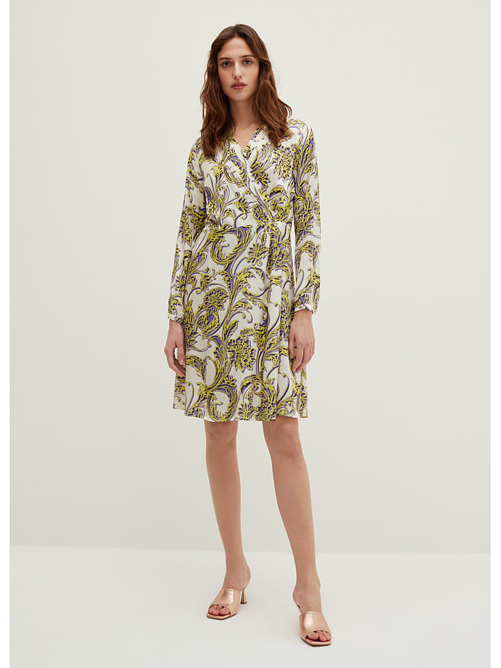 STEFANEL Kleid in Weiß/ Gelb/ Lila günstig kaufen