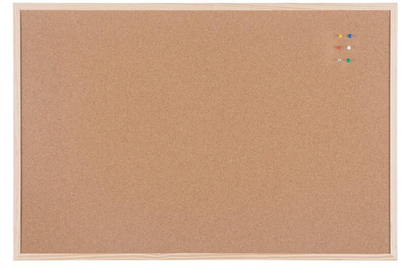 Viking Moderationstafel Nicht magnetisch Wandmontage Kork 90 (B) x 1,4 (T) x 60 (H) cm Holz Braun