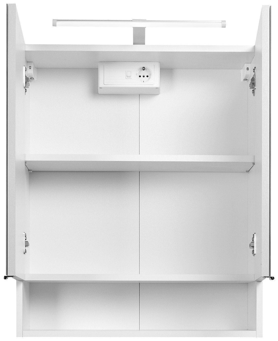 HELD MÖBEL Spiegelschrank 60 Breite 60 cm, mit Schalter und Steckdose