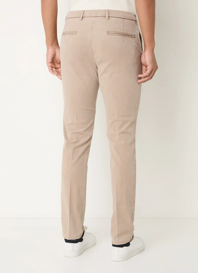 Pantaloni chino Profumo slim fit cu buzunare laterale