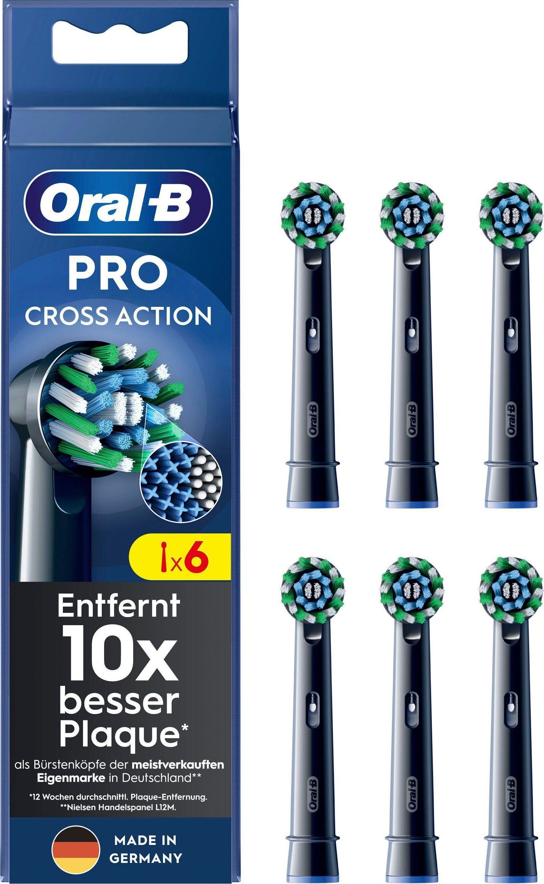 Oral-B Aufsteckbürsten Pro CrossAction, X-förmige Borsten