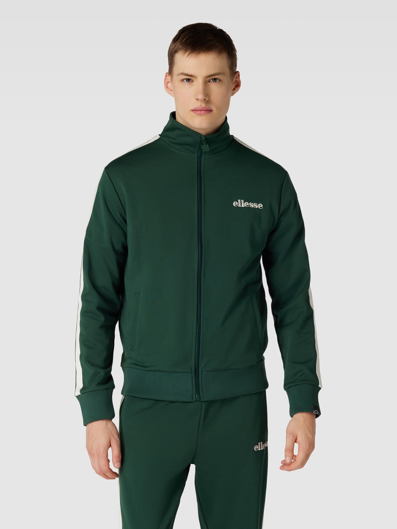 Trainingsjacke mit Eingrifftaschen Modell 'SCHIANVONE' in dunkelgrün
