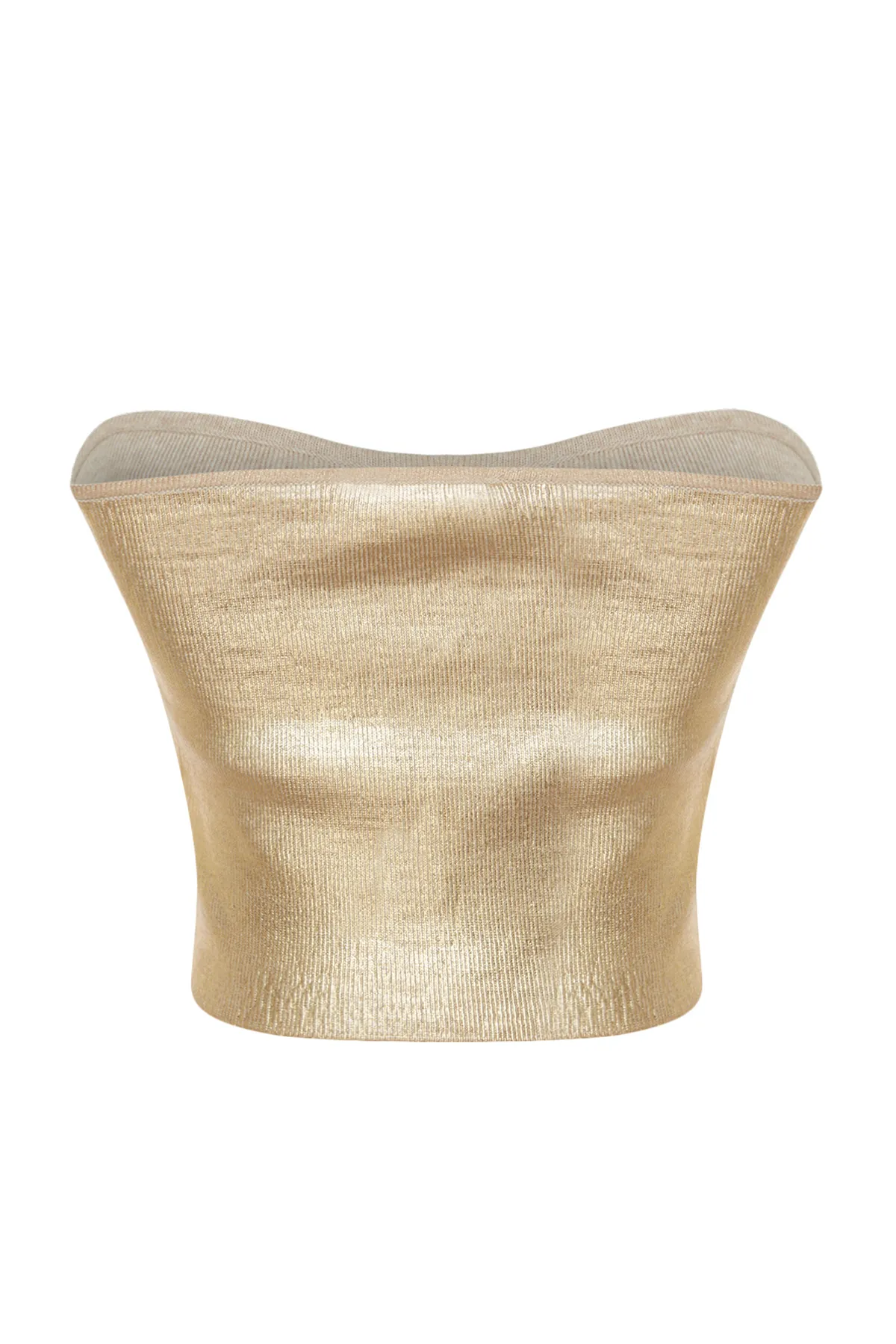 Trendyol Collection  Trägerlose Bluse mit Blattgoldkragen TWOAW24BZ00340