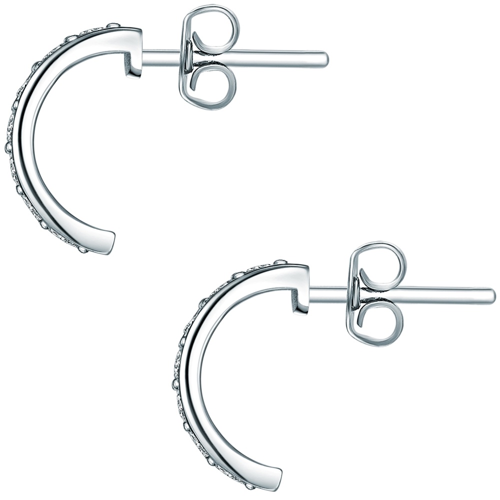 Rafaela Donata Créoles en argent Argent sterling Oxyde de zirconium (CZ) en Argent Boucles d'oreilles