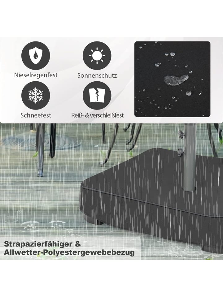 COSTWAY Sonnenschirmständer mit Sandsäcken in Schwarz günstig kaufen onesize