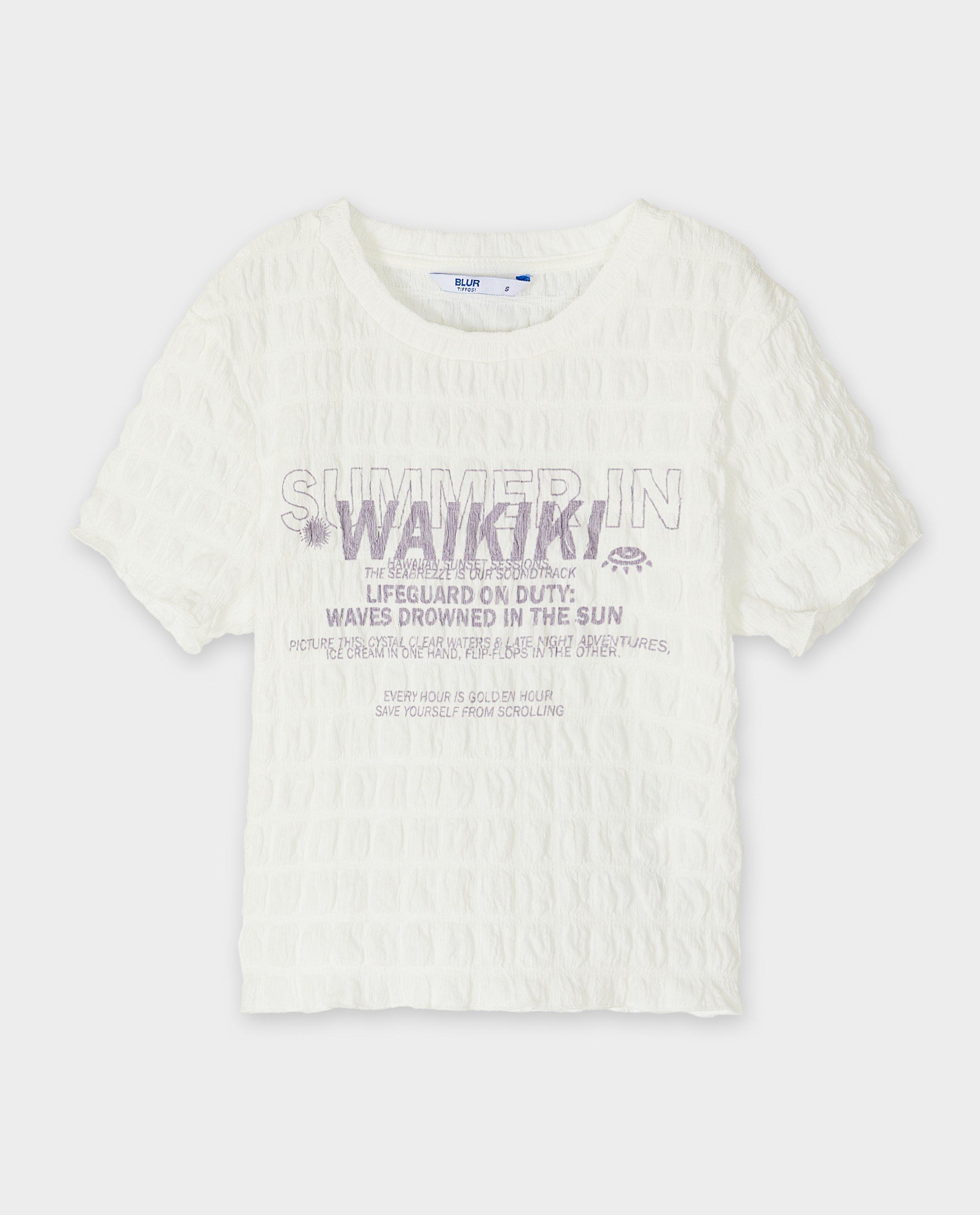 Tricou alb texturat Blur by Tiffosi