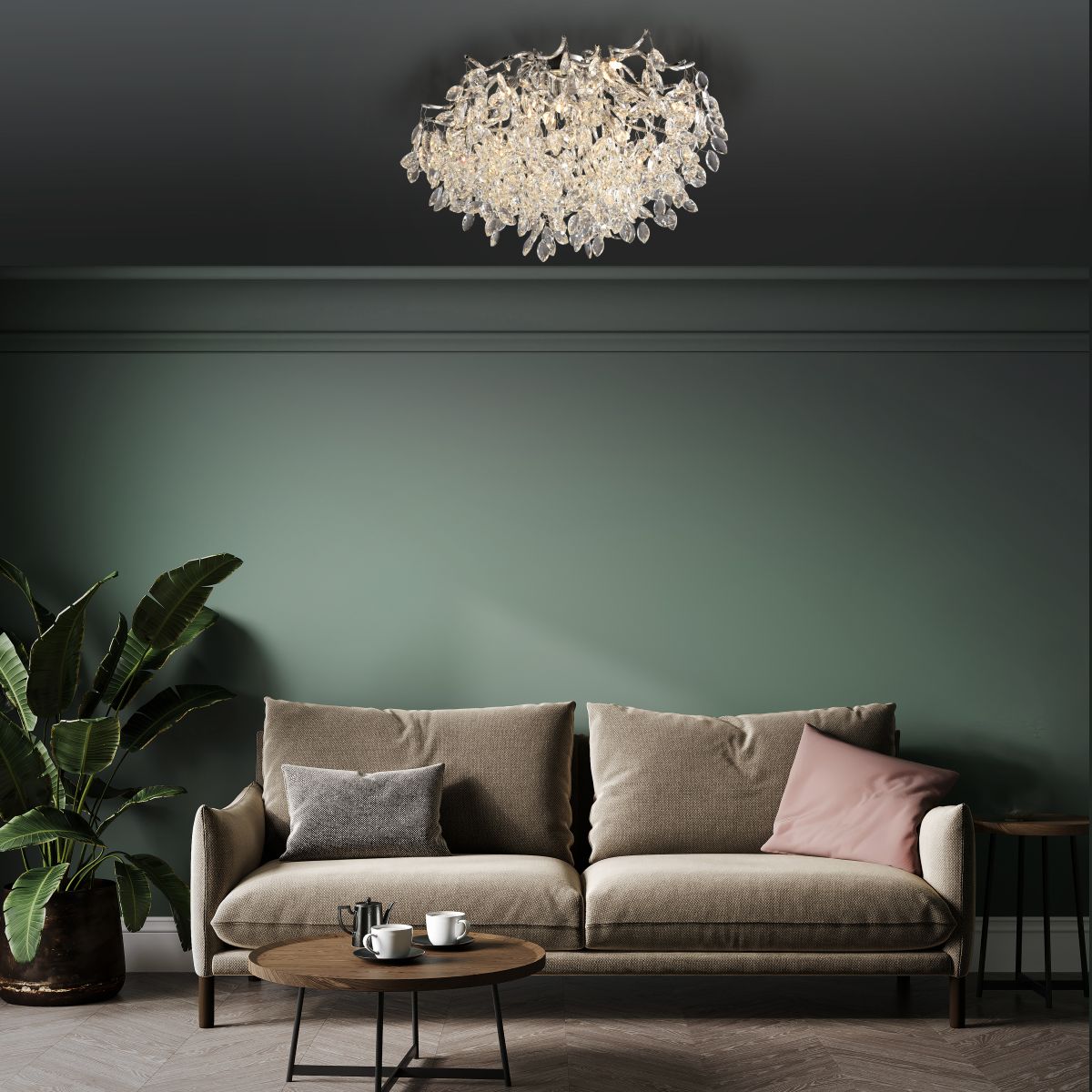 Paul Neuhaus 10-flg Deckenlampe Ricicle Chrom