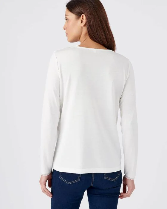 T-shirt manches longues Thermol'love tulle plumetis