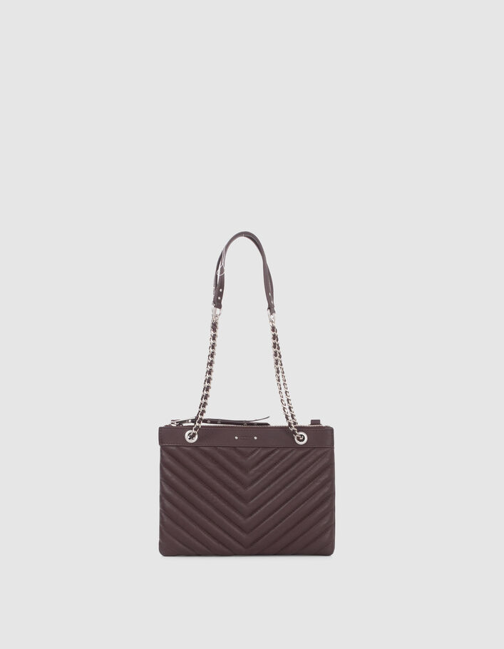 Sac pochette 1440 Reporter grenat en cuir Femme
