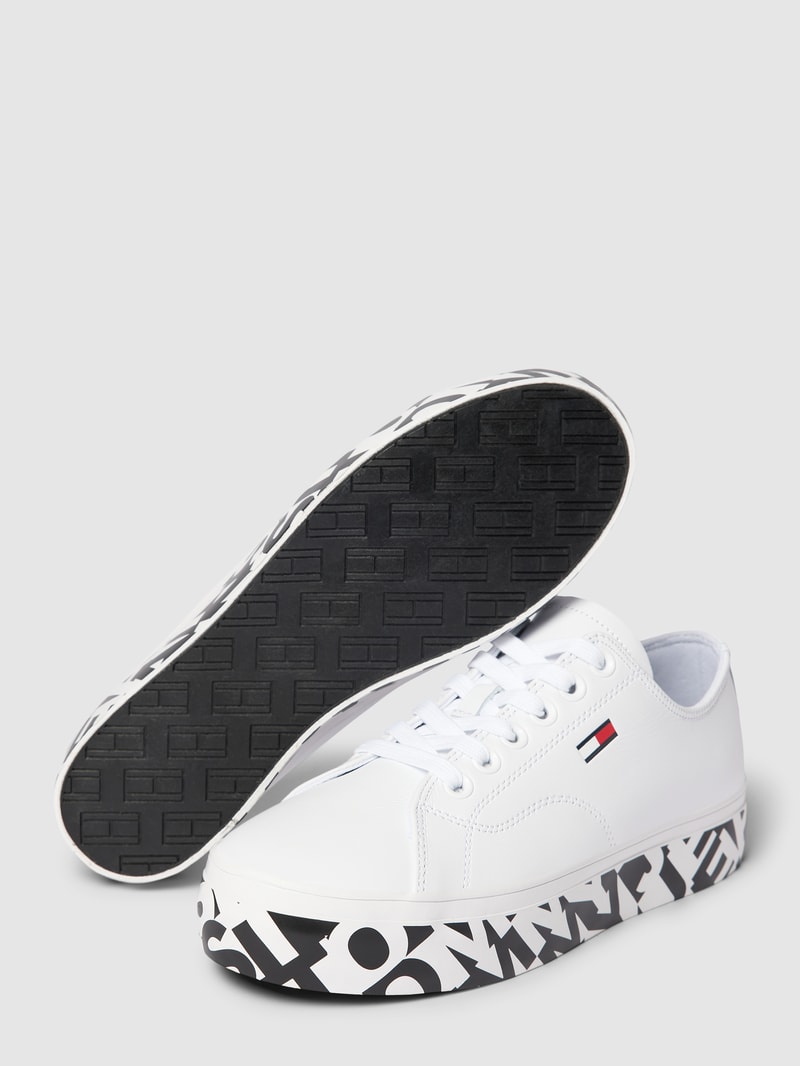 Sneaker mit Plateausohle Modell 'CUPSOLE PRINT' in weiß
