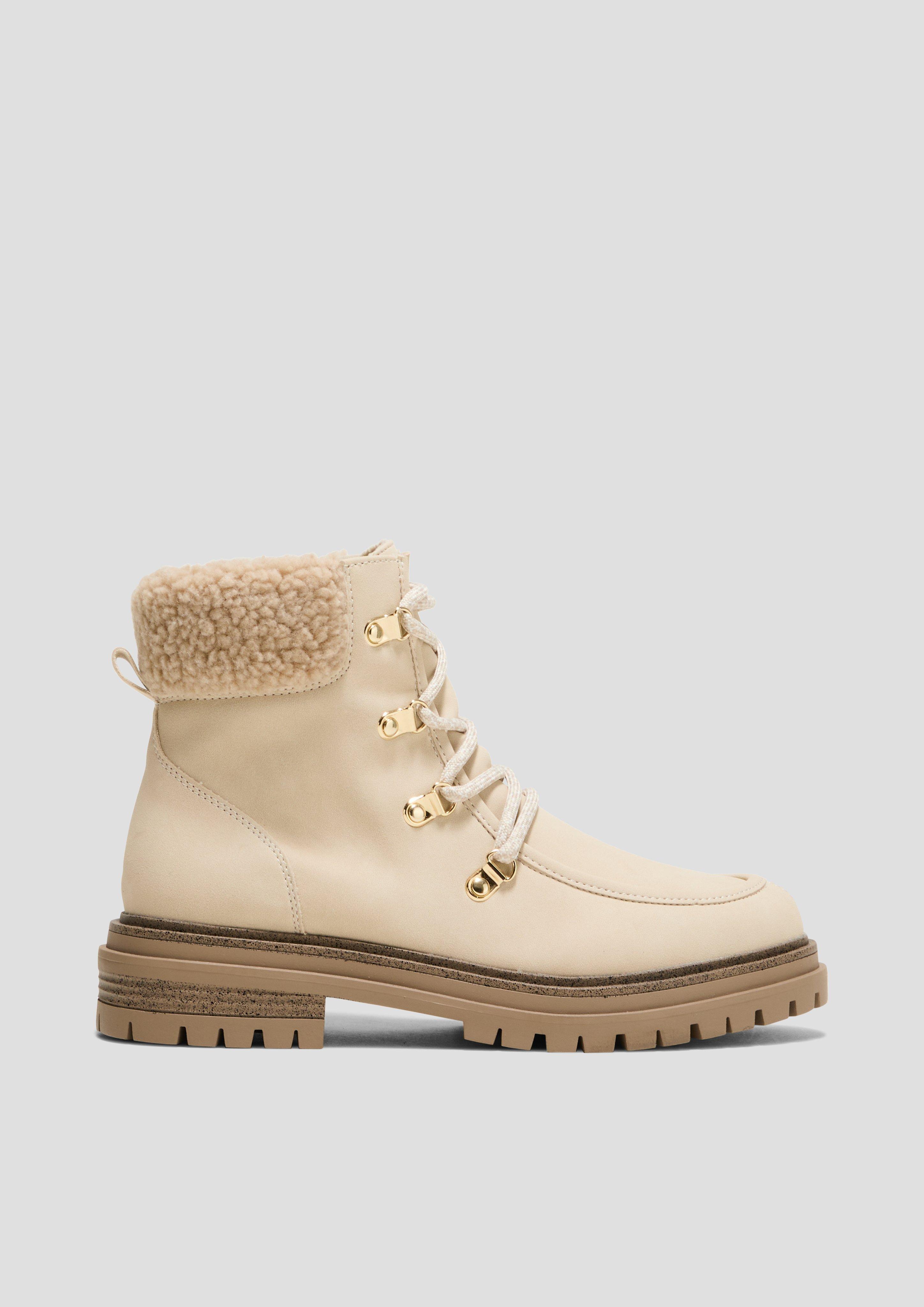 Gefütterte Stiefel in Veloursleder-Optik  6008539-227
