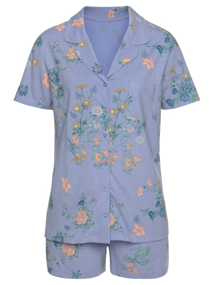 VIVANCE DREAMS Shorty in lavendel-allover-geblümt günstig kaufen