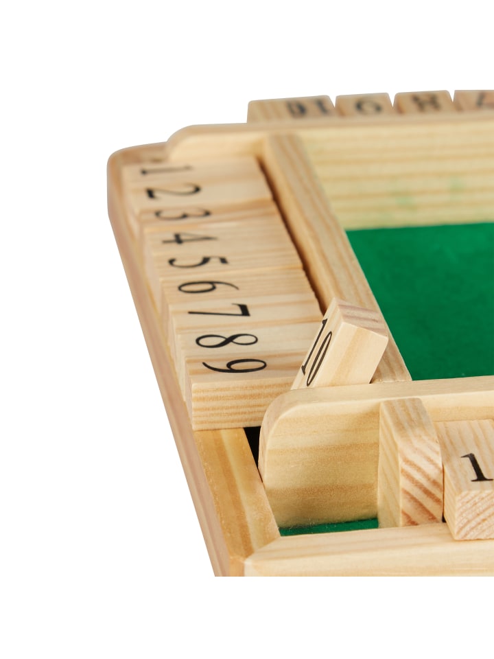 relaxdays Shut the Box Spiel in Natur/Grün günstig kaufen onesize