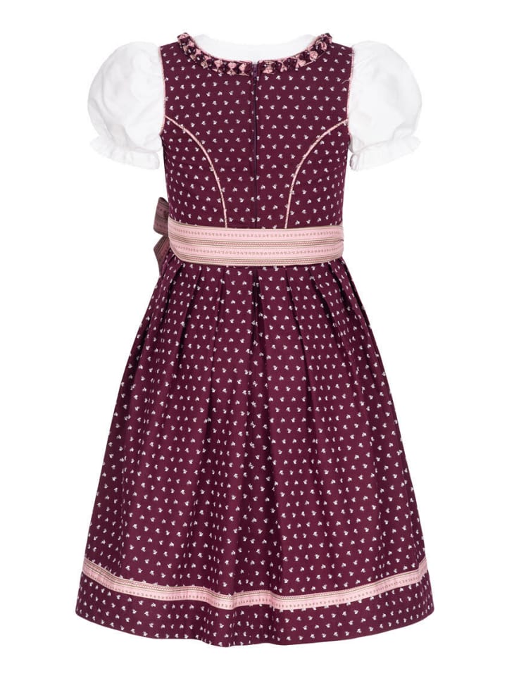 Nübler Kinderdirndl 3-teilig Nabilia in Weinrot günstig kaufen