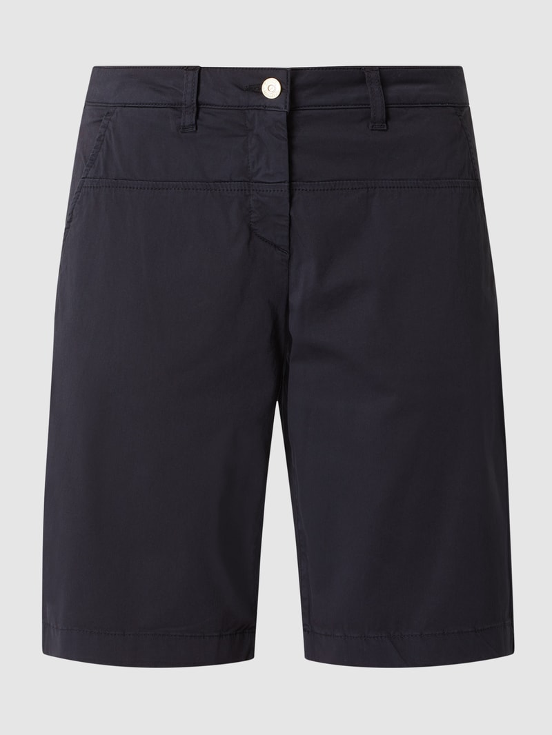 Bermudas mit Stretch-Anteil in marineblau