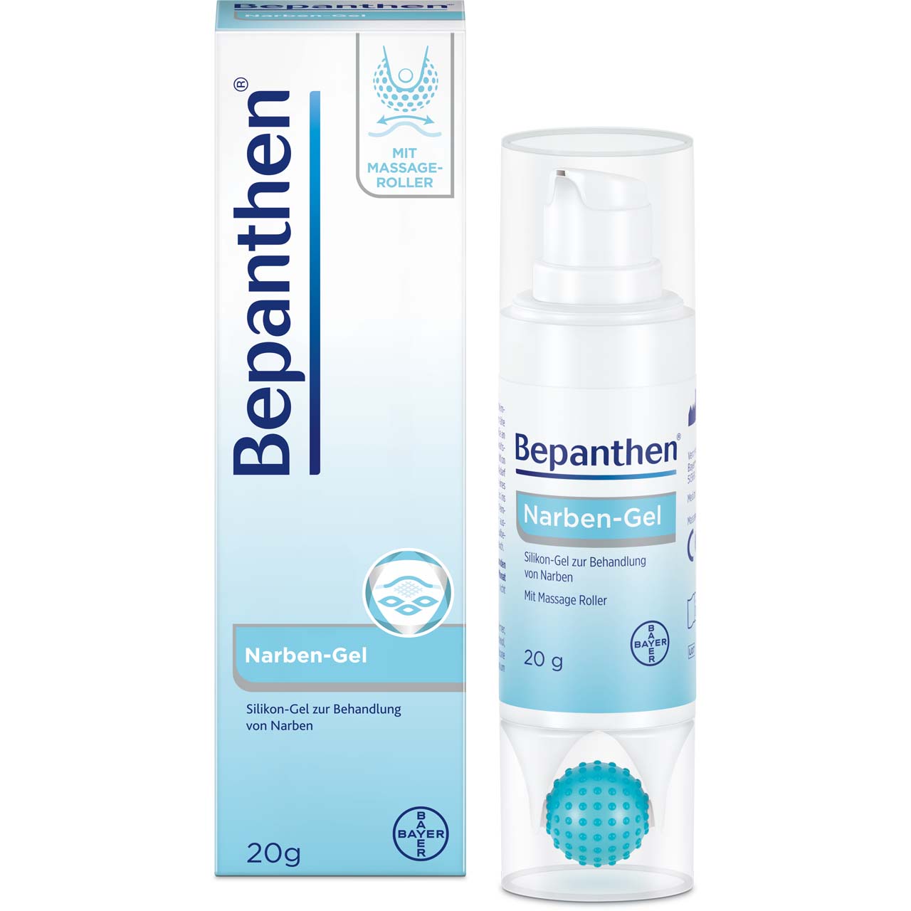 Narben-Gel mit Massage-Roller