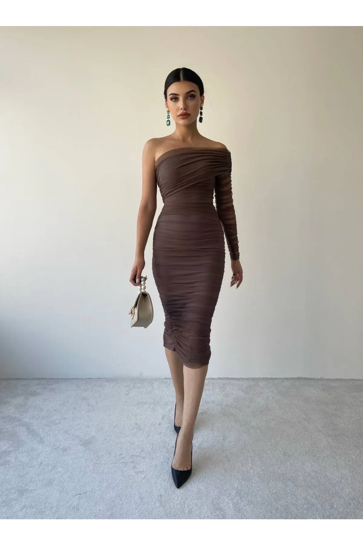 MY BELLA BUTİK  Kleid - Braun - Basic