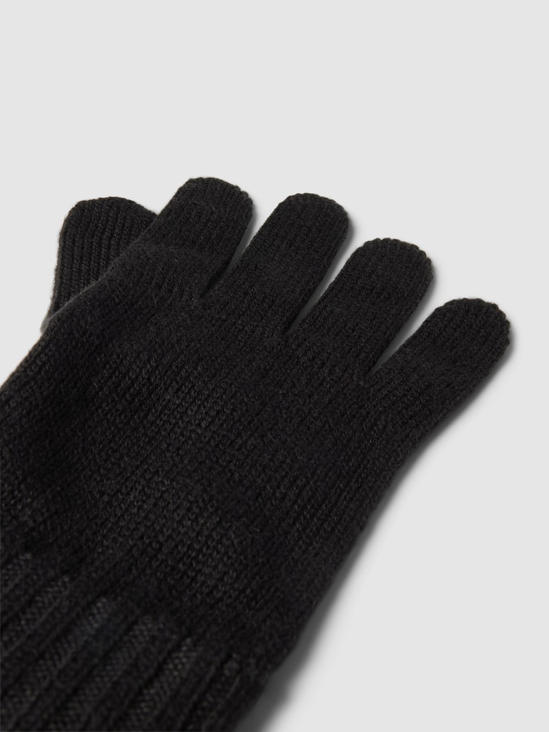 Handschuhe mit Label-Detail Modell 'CLASSIC' in schwarz