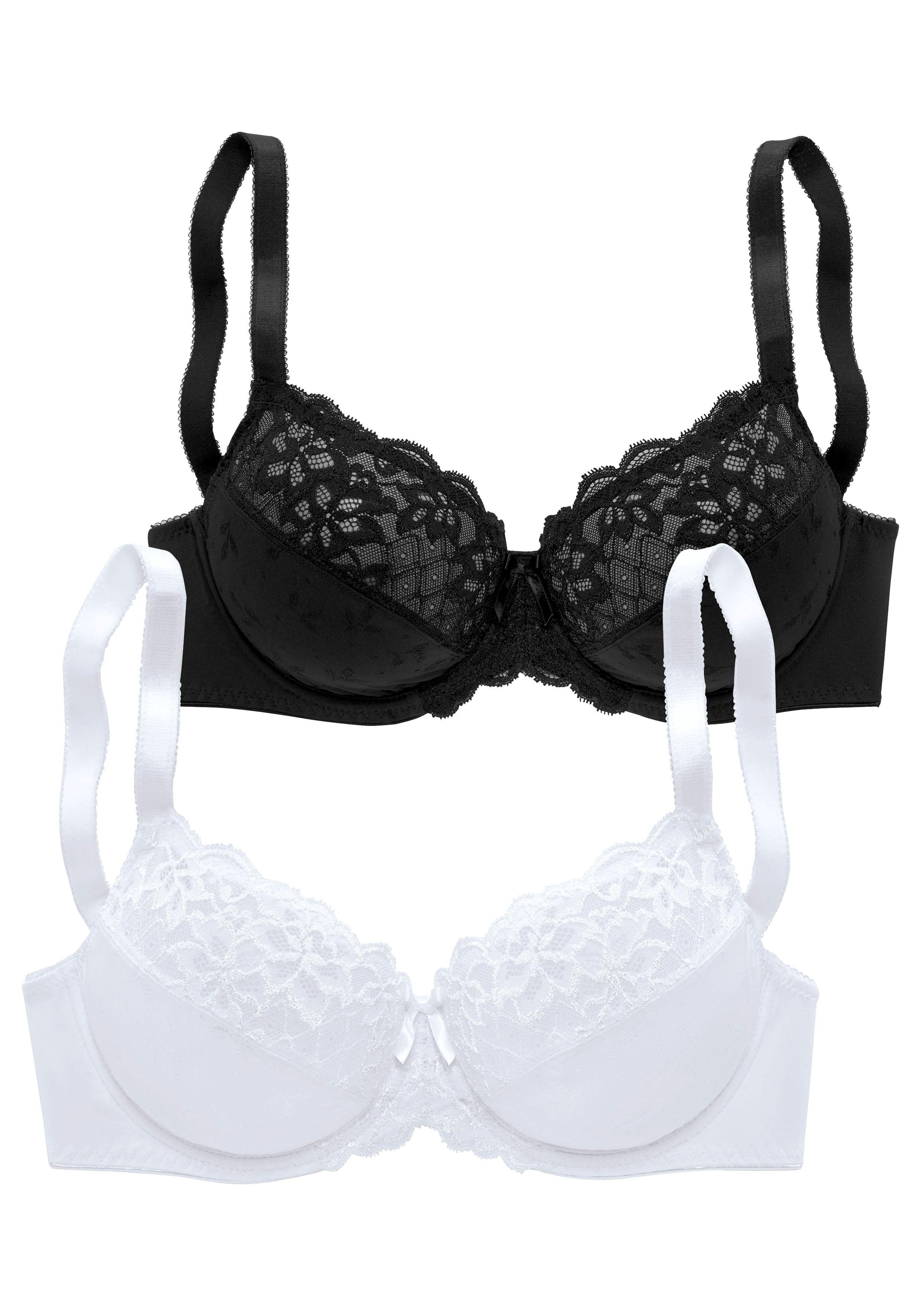 petite fleur Bügel-BH (Packung, 2 Stück) mit elastischer Spitze, Dessous