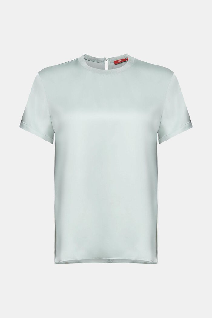Kurzärmlige Satinbluse