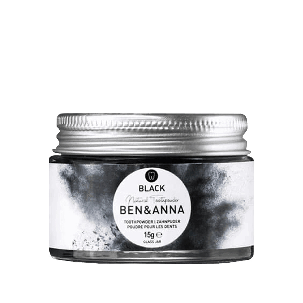 ben & anna Poudre Blanchissante Charbon Black - Sans Fluor Poudre blanchissante en pot