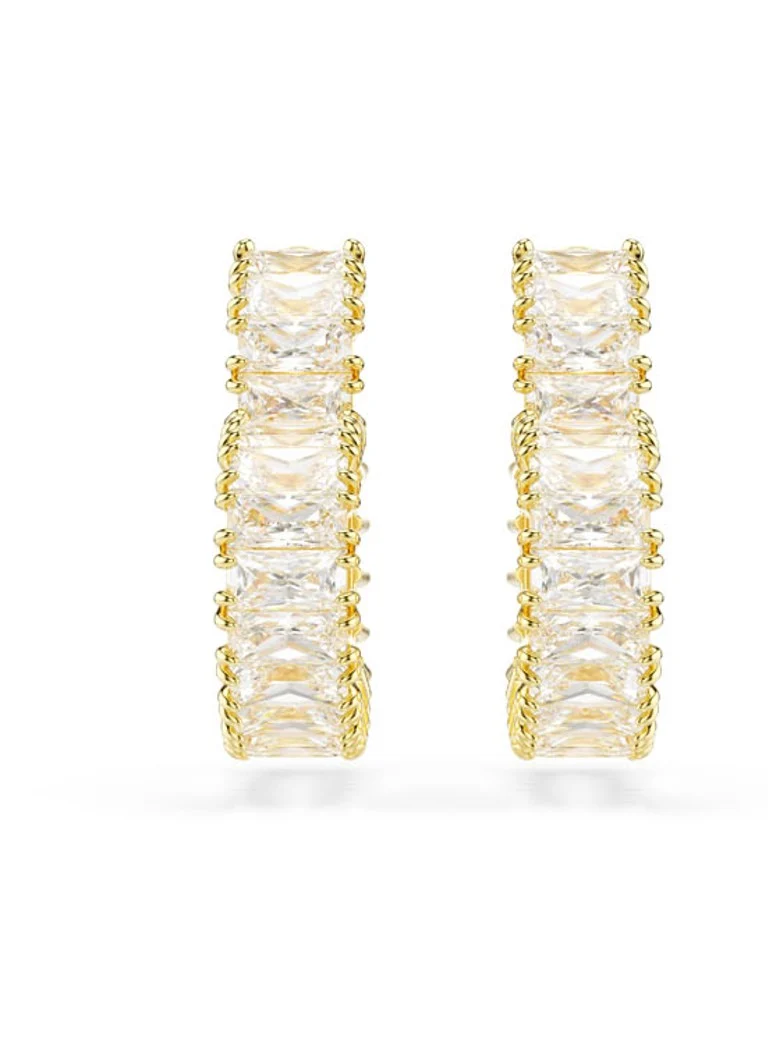 Orecchini a lobo Swarovski Matrix placcati in oro