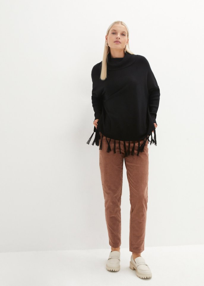 Pullover mit Fransenkante