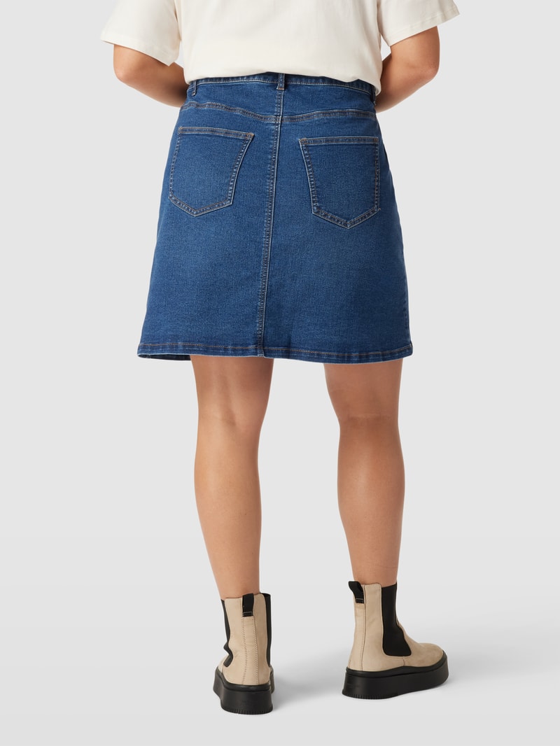 PLUS SIZE Jeansrock mit Knopfleiste Modell 'PETRA' in jeans