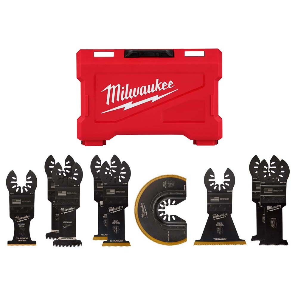 Conjunto de lâminas para ferramenta multifuncional MILWAUKEE OPEN-LOK, 9 peças, 49109113