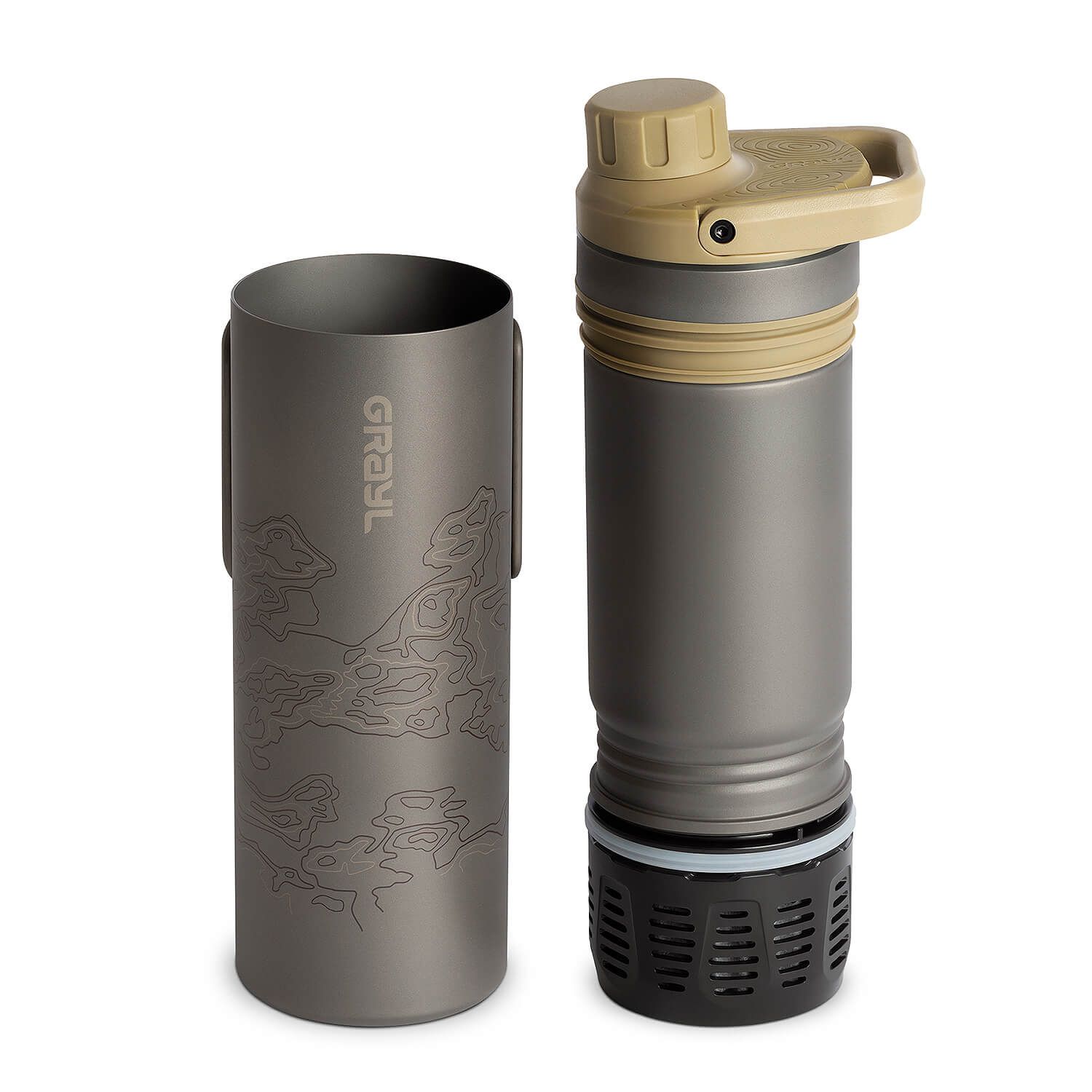 Titanium UltraPress Purifier Trinkflasche
