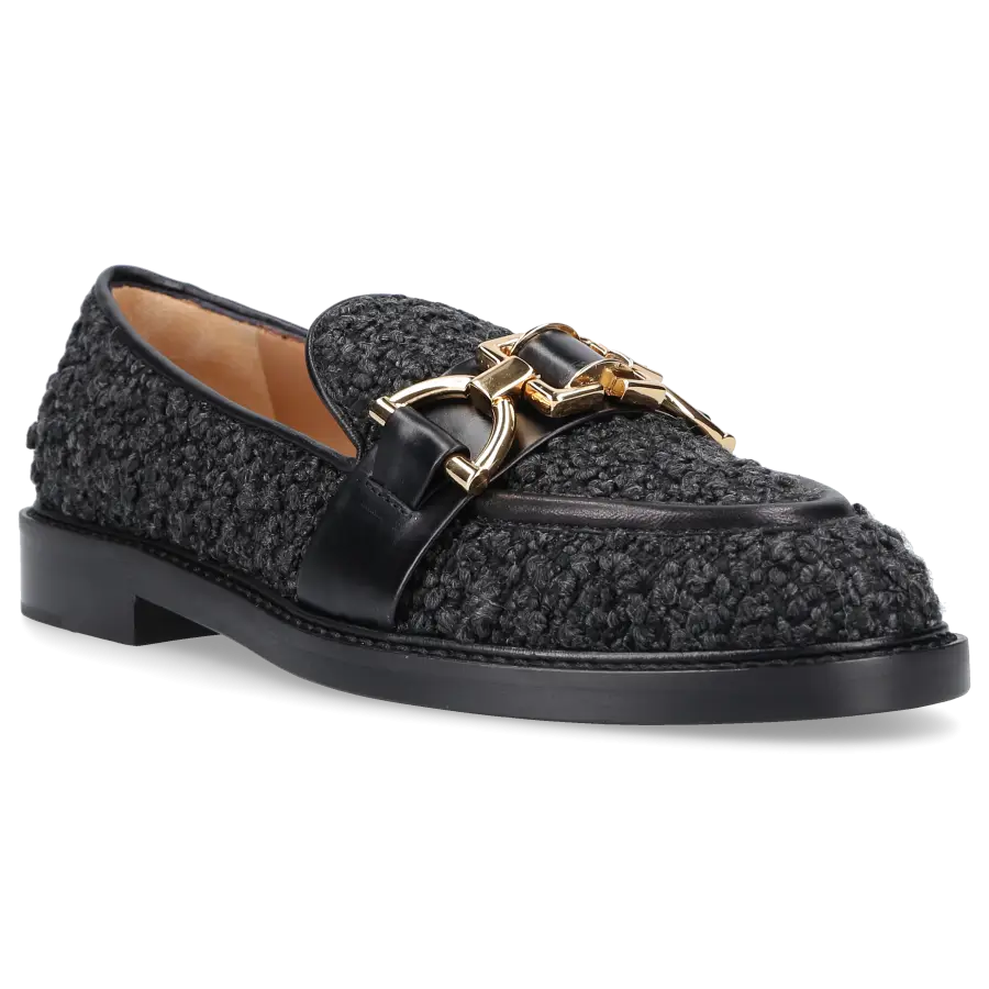 Roberto Festa - Loafer ADELLE Tweed - schwarz