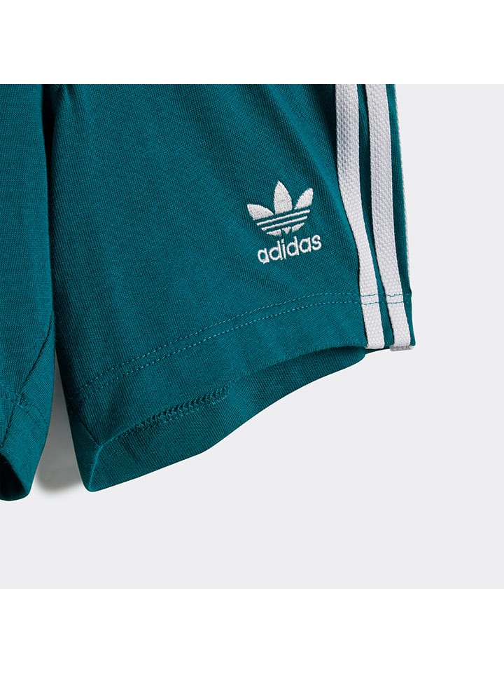adidas Trainingsanzug in Weiß/ Türkis günstig kaufen