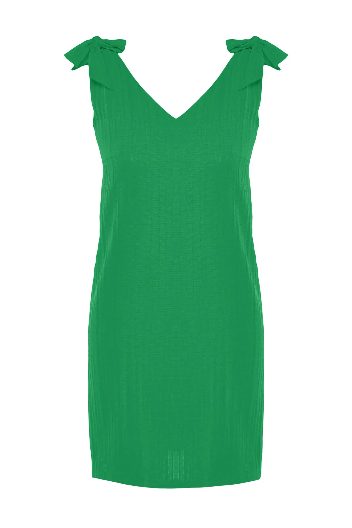 Trendyol Collection  Grünes, gewebtes Mini-Strandkleid zum Binden TBESS23EL00108