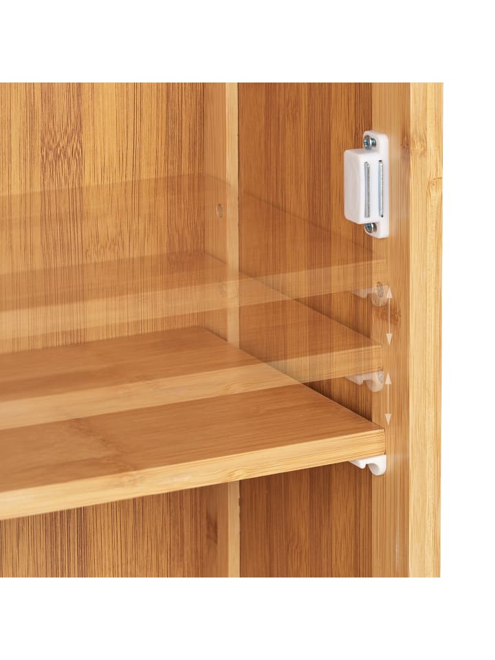 relaxdays Hängeschrank in Natur - (B)35 x (H)66 x (T)20 cm günstig kaufen onesize