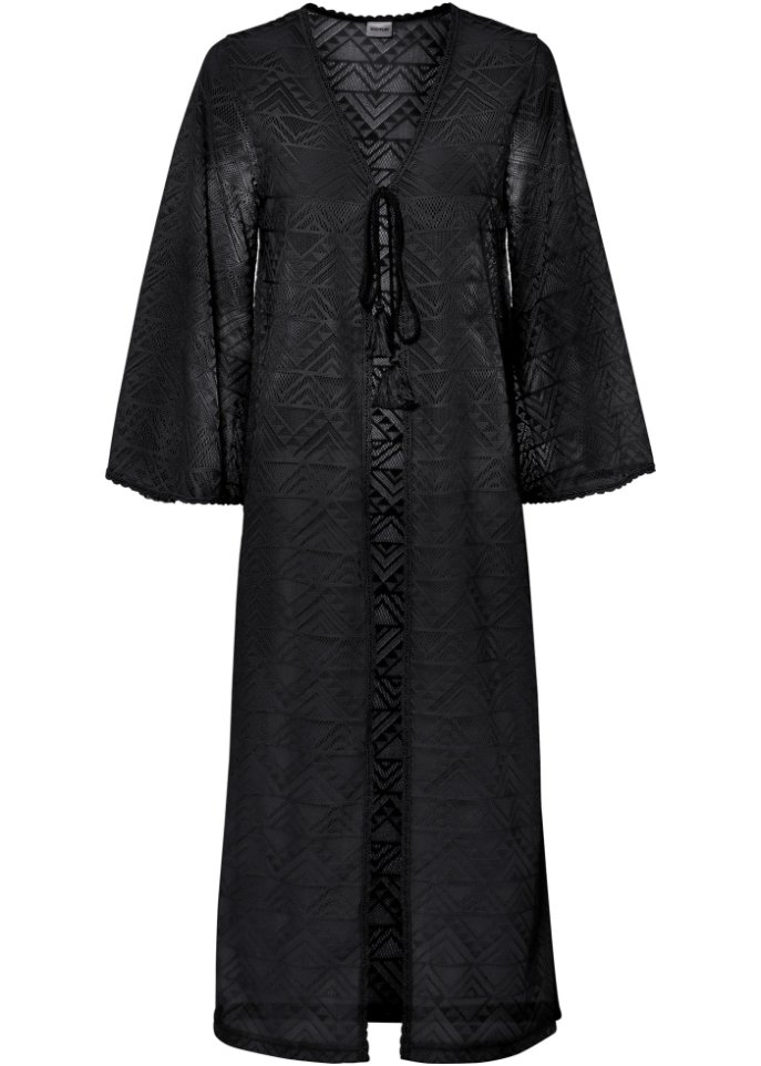 Longjacke in Crochet-Optik