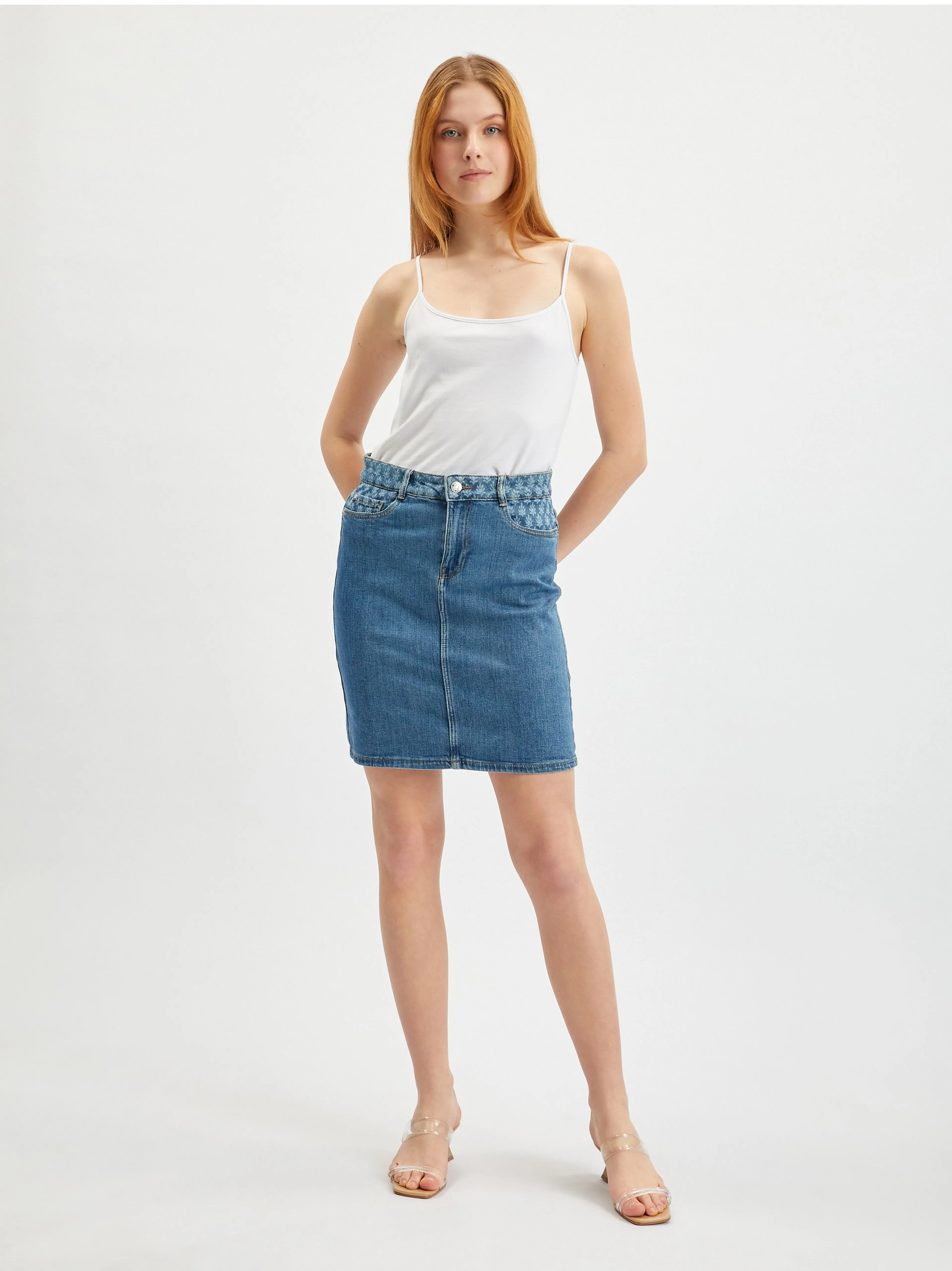 Blauer Damen-Denimrock ORSAY
